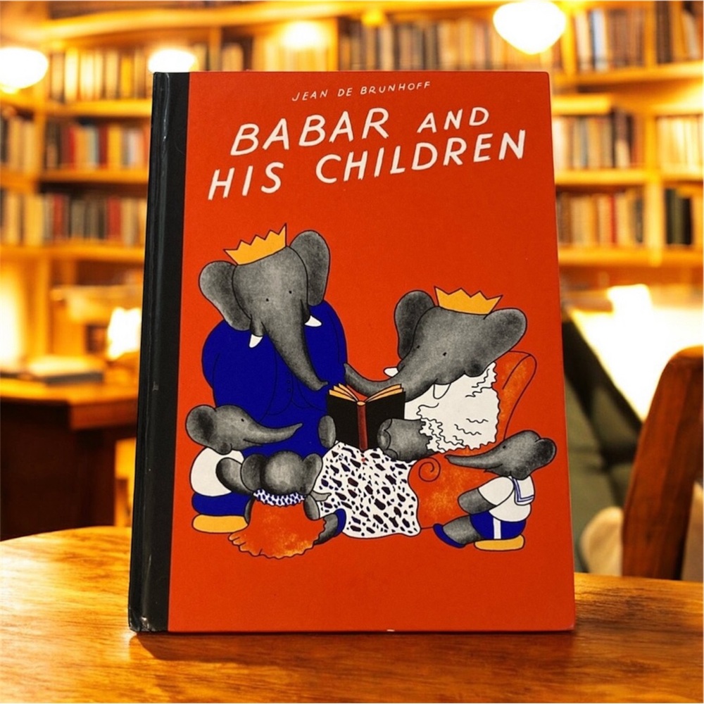 Babar and His Children Book Jean de Brunhoff vintage hardcover book